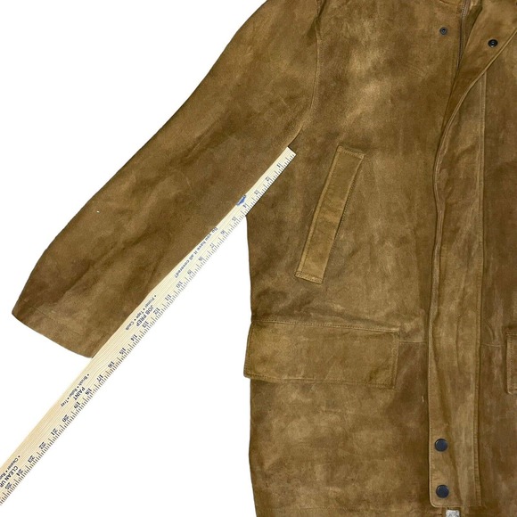 Vintage Nautica 100% Leather Shell Suede 5 Pocket Jacket Brown Men’s Size 40 - Picture 12 of 12